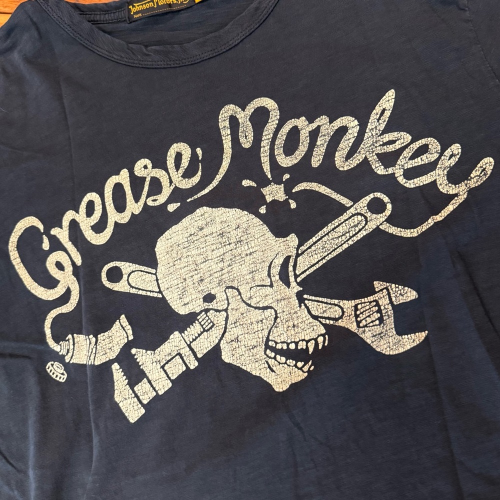 Johnson Motors “Grease Monkey” vintage slub moto tee. NWOT - Picture 2 of 4